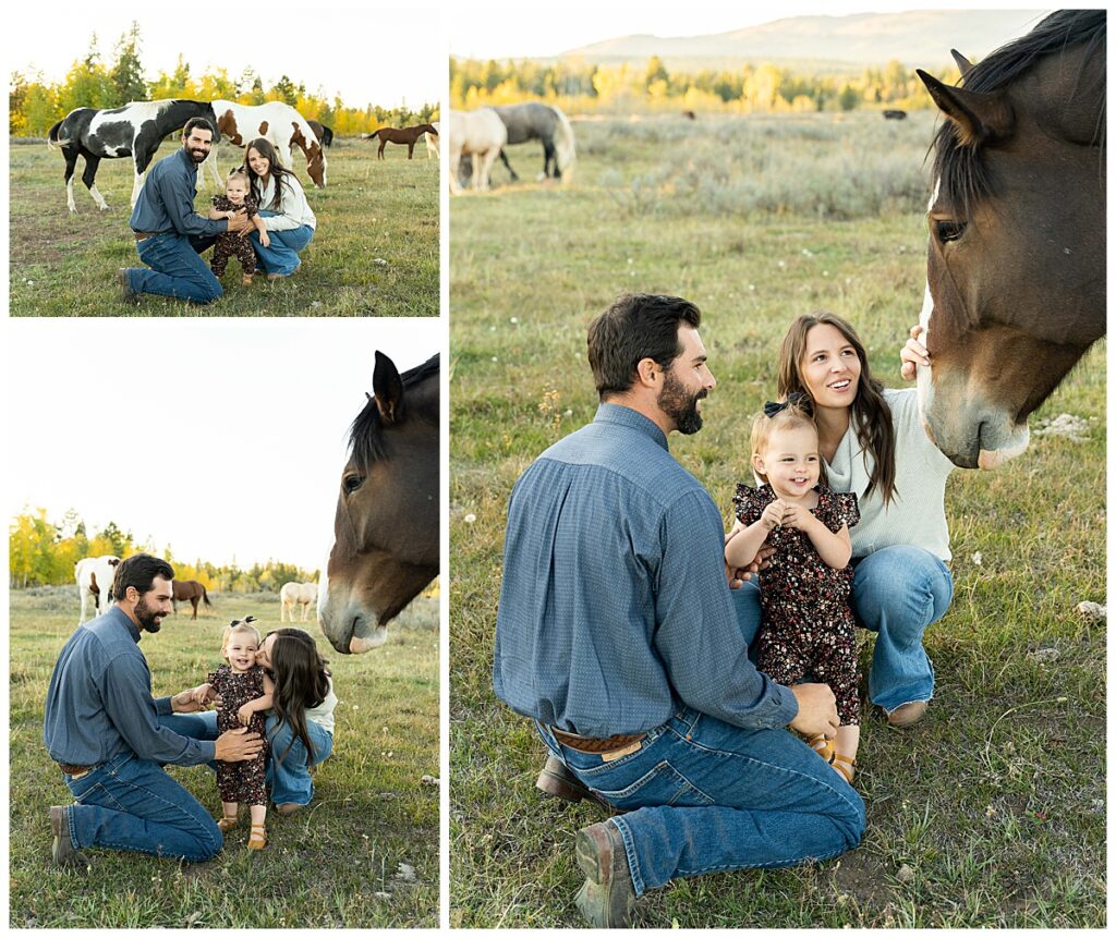 family session at a horse ranch in island park