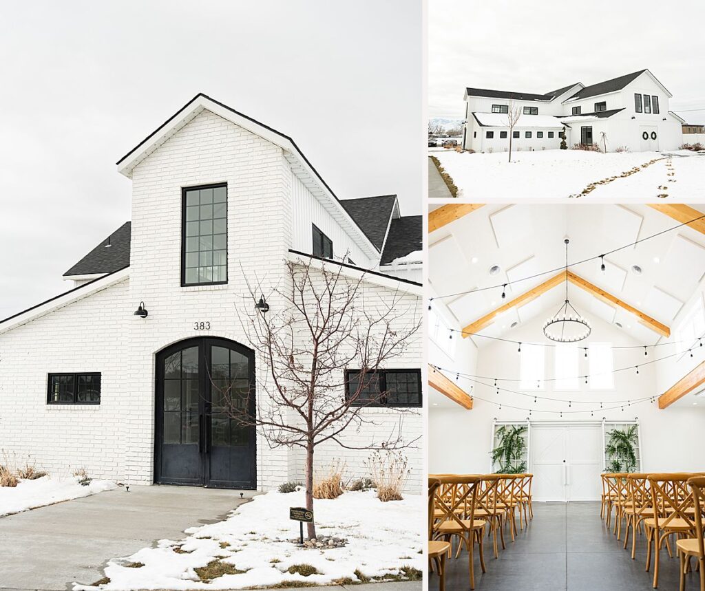 winter wedding at the hive venue in pocatello Idaho 